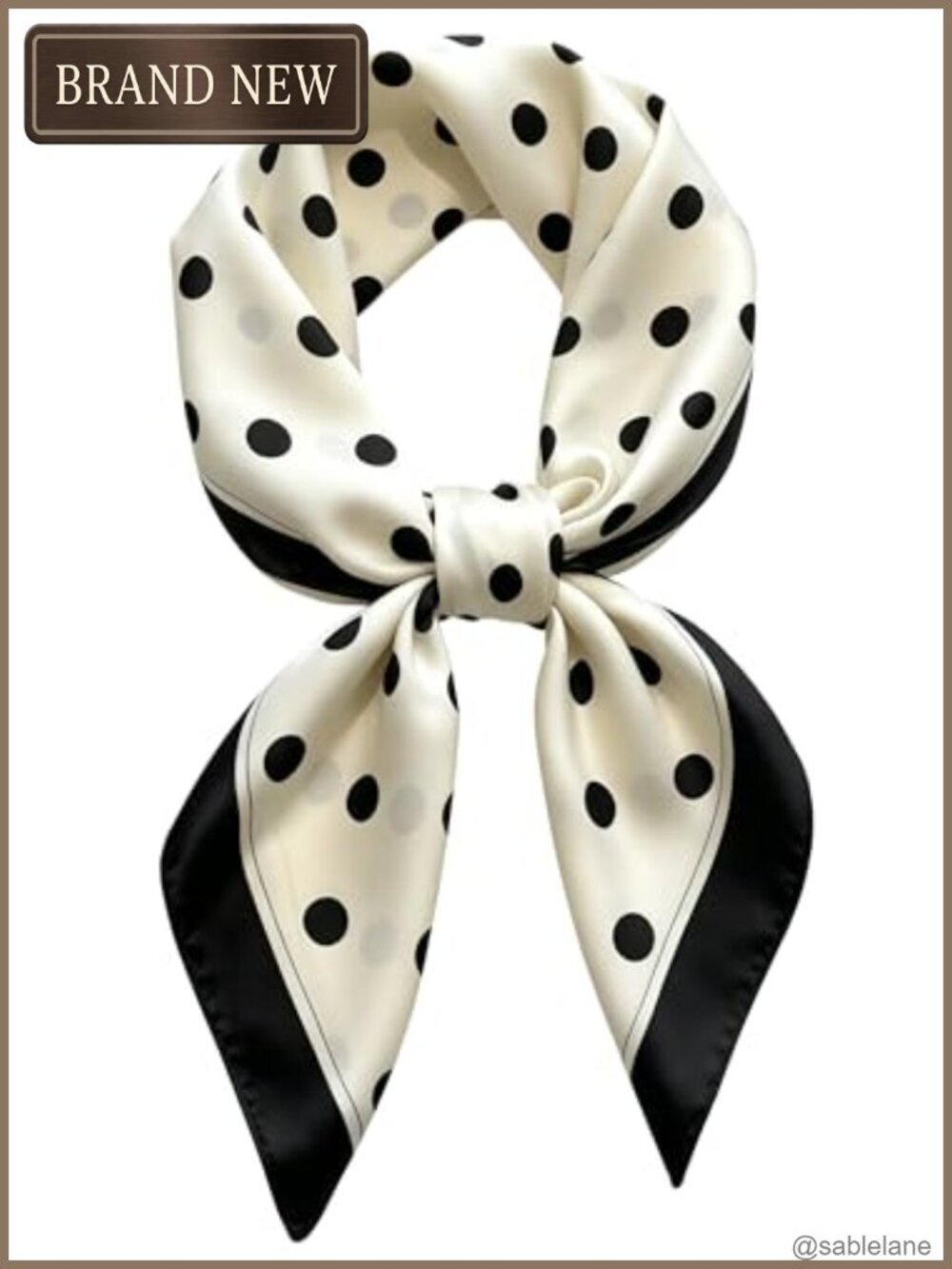 Faux Silk Satin Square Scarf 27.5" Headscarf Neck Scarf Bandana